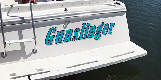 boat lettering - custom vinyl lettering